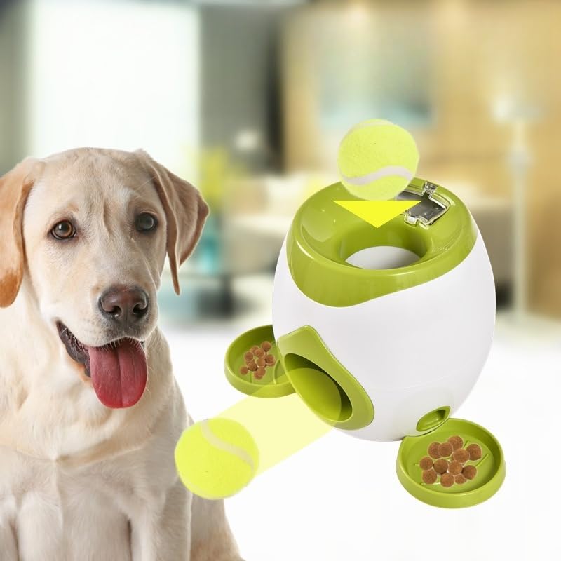 Multi-Functional Adjustable Intensity Entertaining Tennis Ball Launcher for Dogs