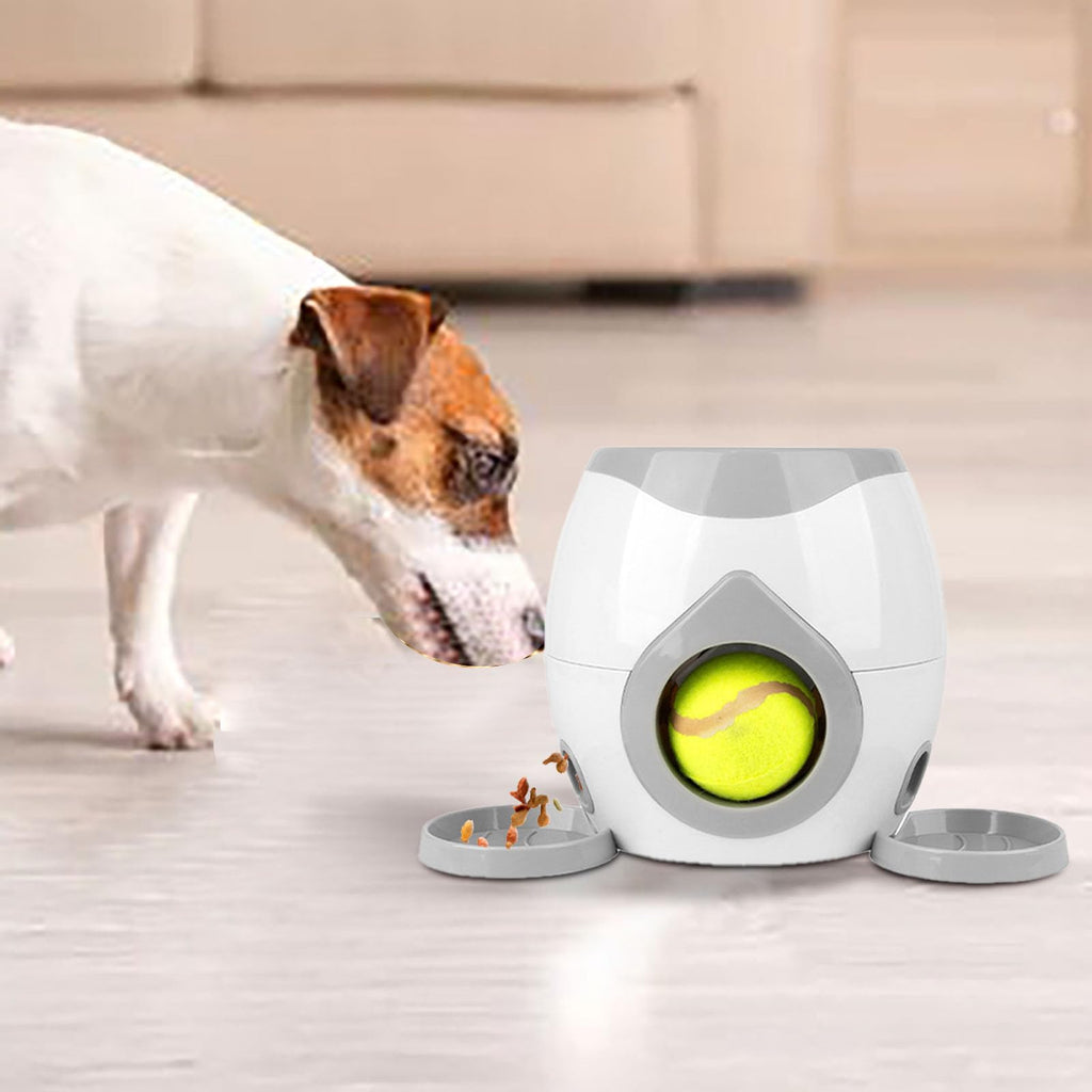 Multi-Functional Adjustable Intensity Entertaining Tennis Ball Launcher for Dogs