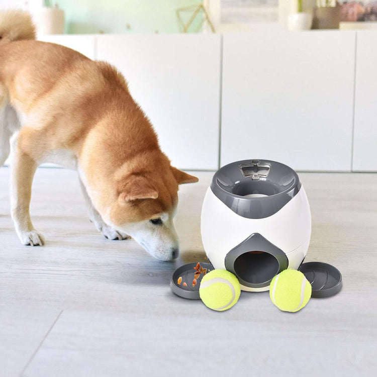Multi-Functional Adjustable Intensity Entertaining Tennis Ball Launcher for Dogs
