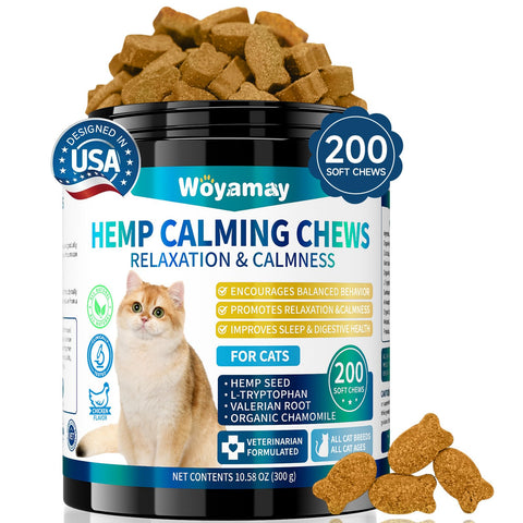 Flavored Anxiety & Stress Relaxation and Calming Chews for Cats