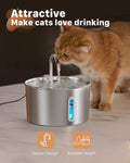 Ultra Quiet and Low Consumption Transparent Water Level Stainless Pet Fountain