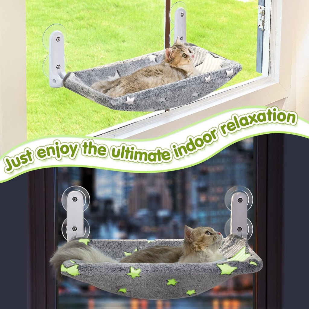 Ideal Sunbathing Cordless Space-Saving and Durable Window Perch for Cat