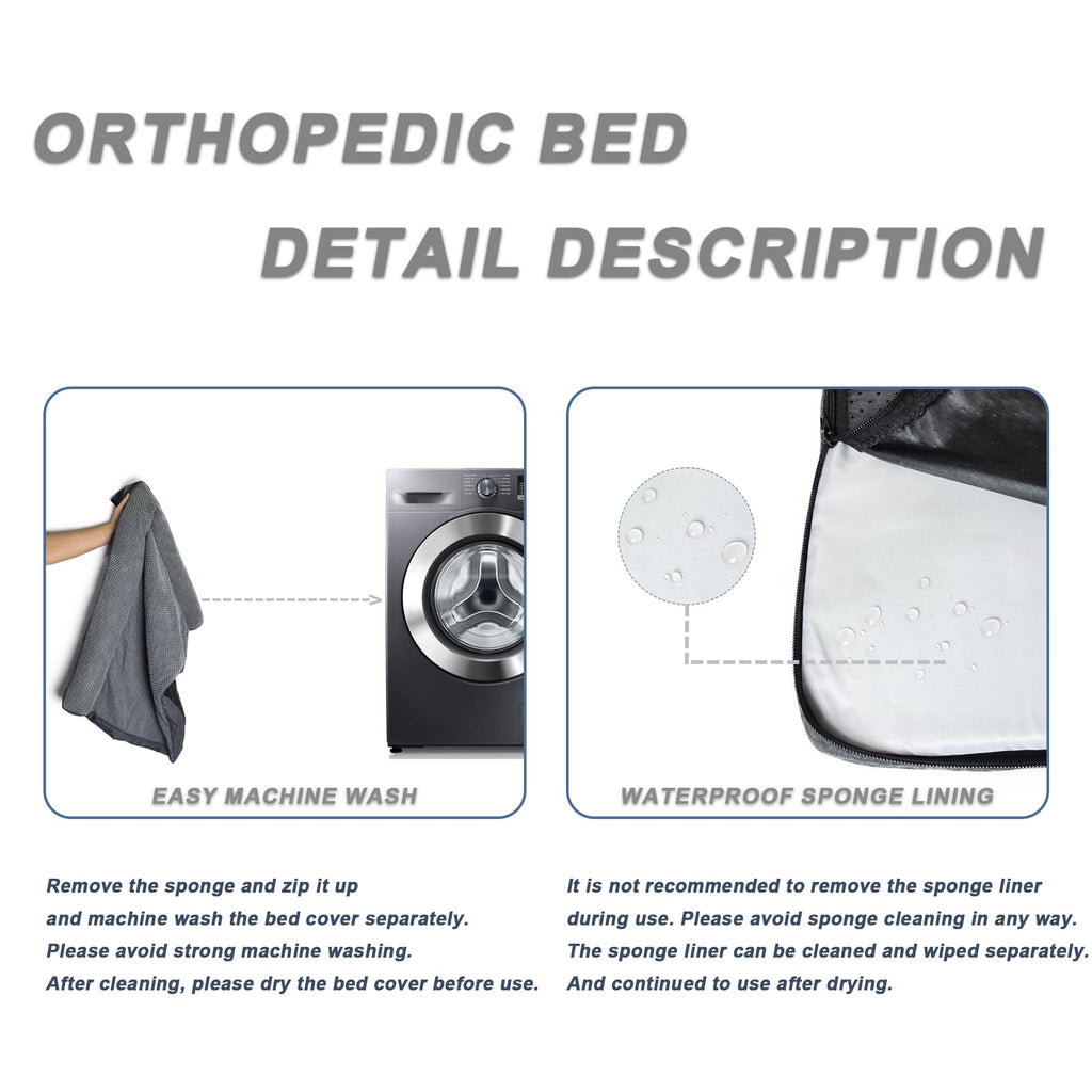 Top Quality, Dense and Durable Water-Resistant Orthopedic Dog Sofa Bed