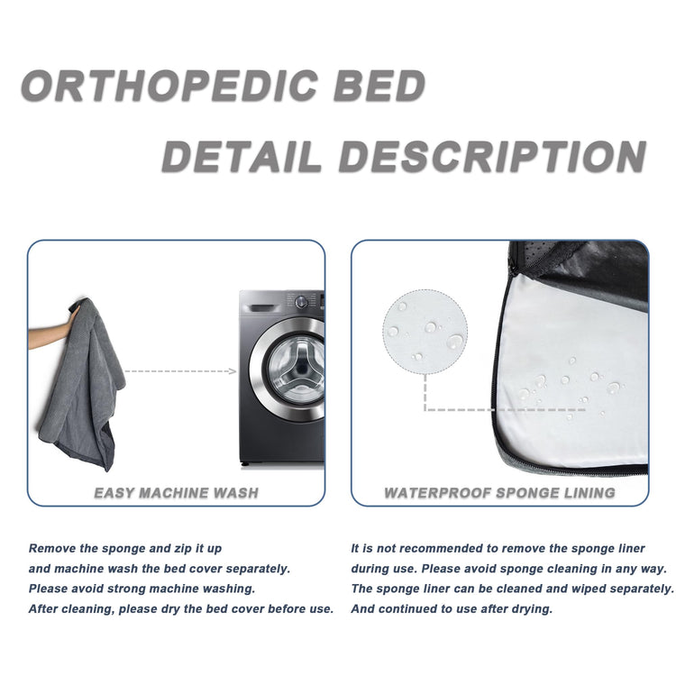 Top Quality, Dense and Durable Water-Resistant Orthopedic Dog Sofa Bed
