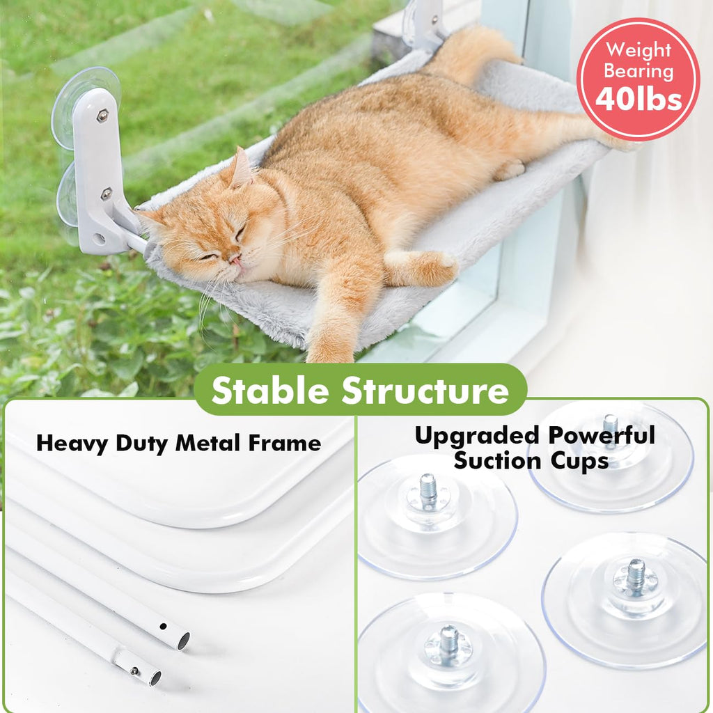 Ideal Sunbathing Cordless Space-Saving and Durable Window Perch for Cat