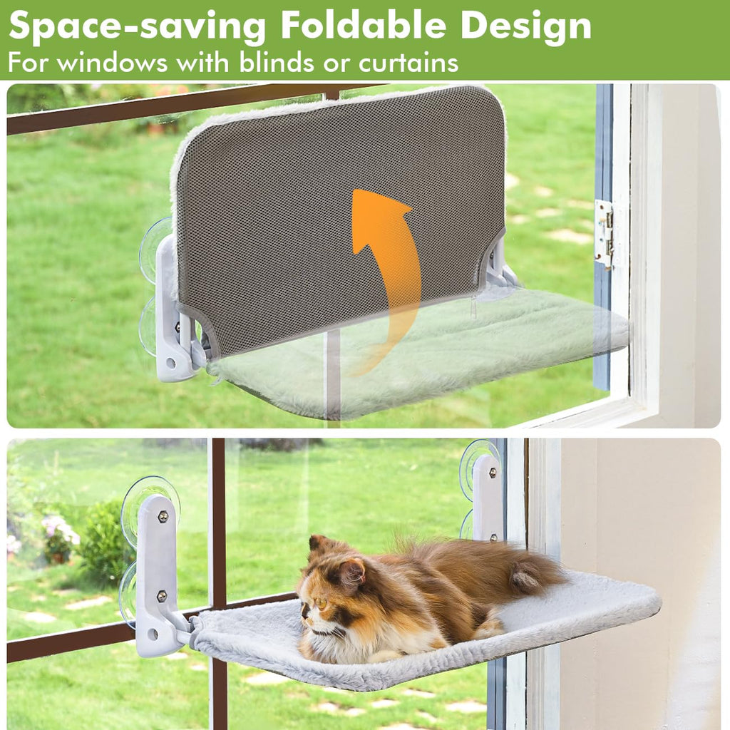 Ideal Sunbathing Cordless Space-Saving and Durable Window Perch for Cat