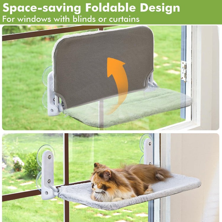 Ideal Sunbathing Cordless Space-Saving and Durable Window Perch for Cat