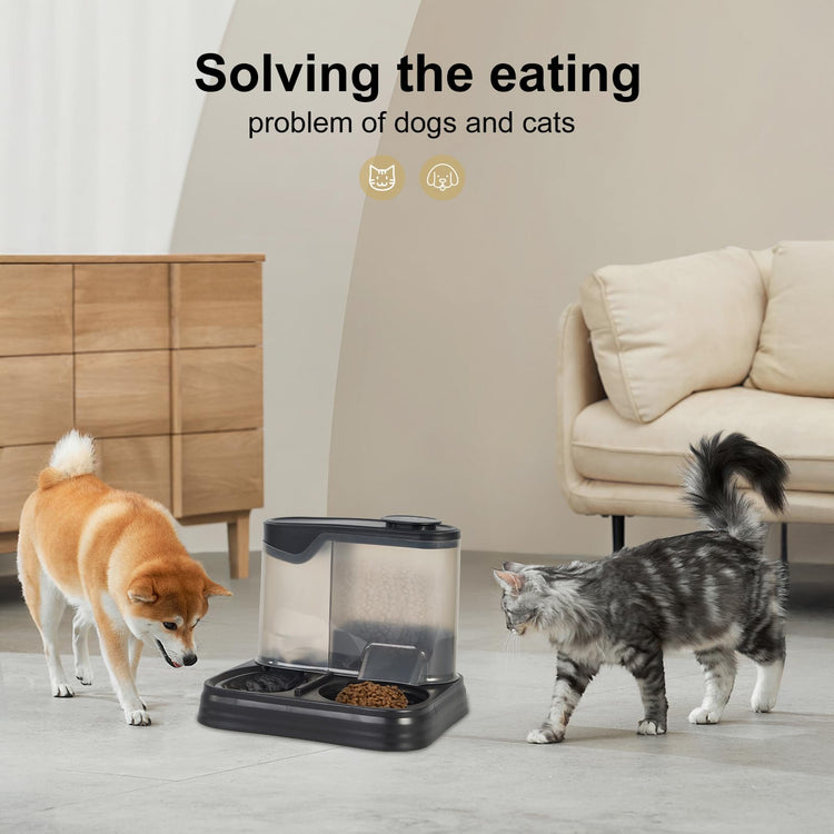 Gravity Pet Feeder and Water Dispenser Set