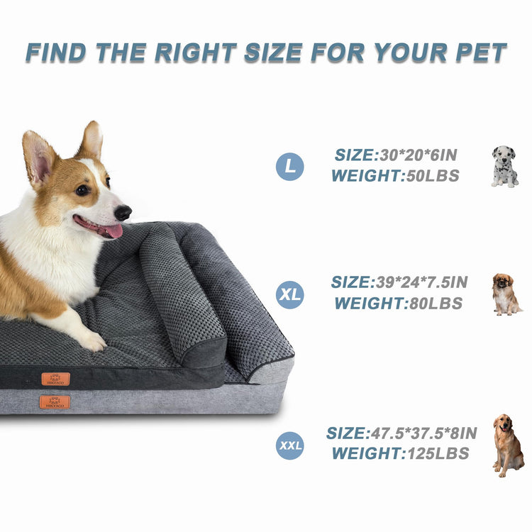 Top Quality, Dense and Durable Water-Resistant Orthopedic Dog Sofa Bed
