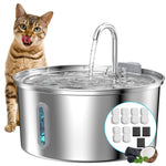 Ultra Quiet and Low Consumption Transparent Water Level Stainless Pet Fountain