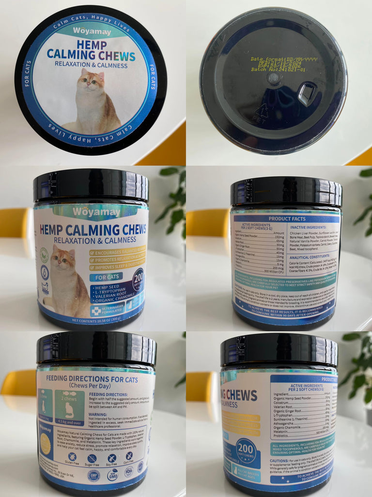 Flavored Anxiety & Stress Relaxation and Calming Chews for Cats