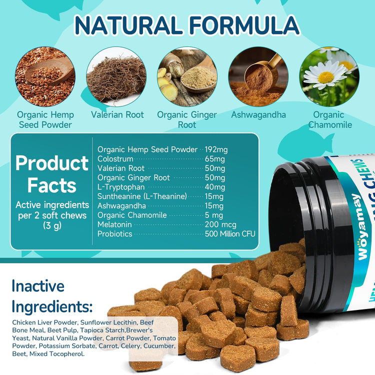 Flavored Anxiety & Stress Relaxation and Calming Chews for Cats